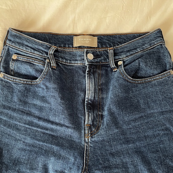 Everlane Straight Leg Jeans Dark Blue Essential Comfort - Picture 2 of 4